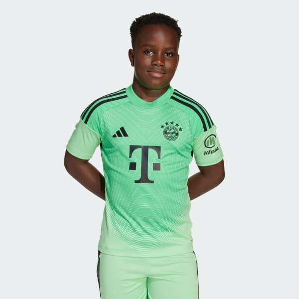 Gron FC Bayern 25/26 Kids målmandstrøje