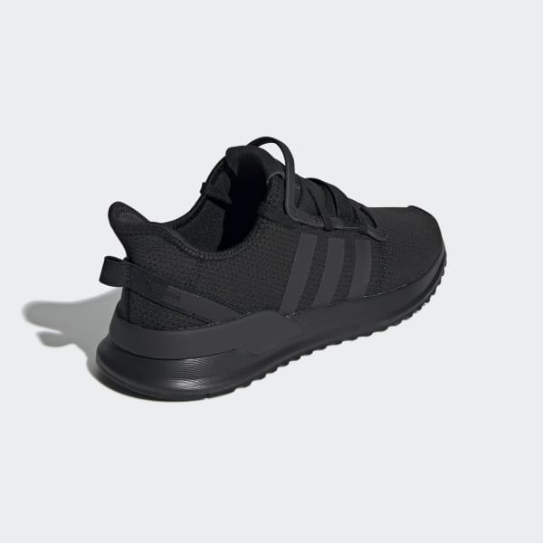 Adidas black running hot sale