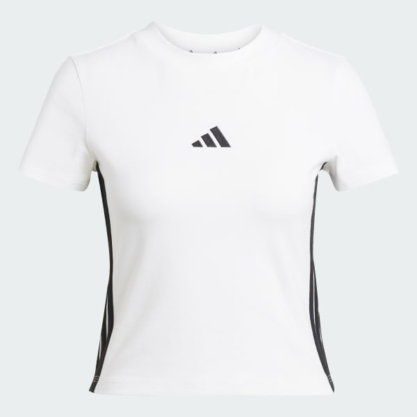 White Essentials 3-Stripes Slim Baby Tee
