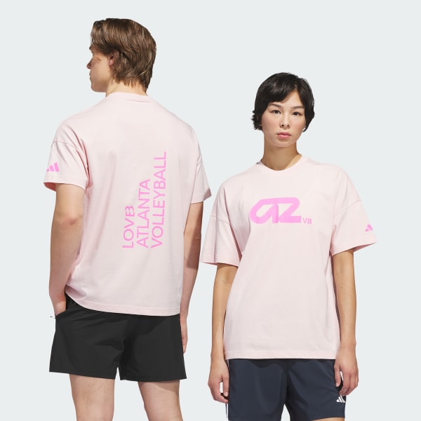 adidas LOVB Atlanta Graphic T-Shirt - Pink | Free Shipping with