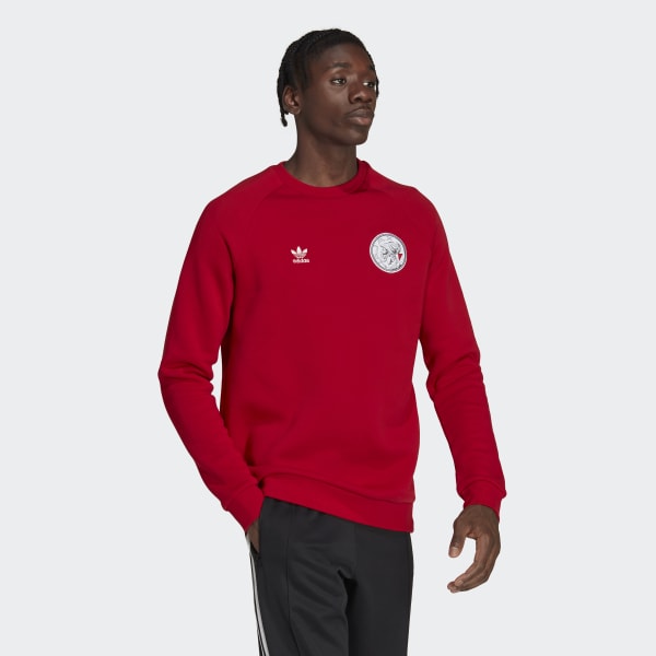 Czerwony Ajax Amsterdam Essentials Trefoil Sweatshirt