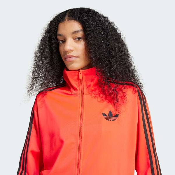 【2025最新作】 adidas Adicolor Classic Firebird Loose Track Top - Red アディダス