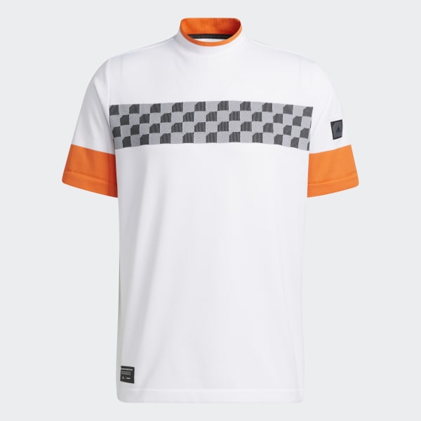 White Adicross Checkered Polo P2585