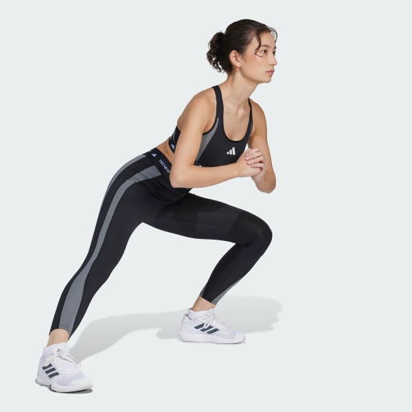 Schwarz TECHFIT Colorblock 7/8-Leggings