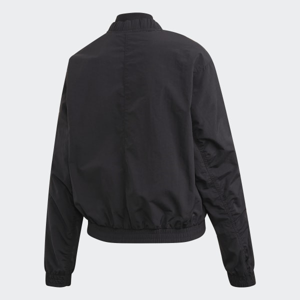 Negro Chaqueta Bómber Tejido