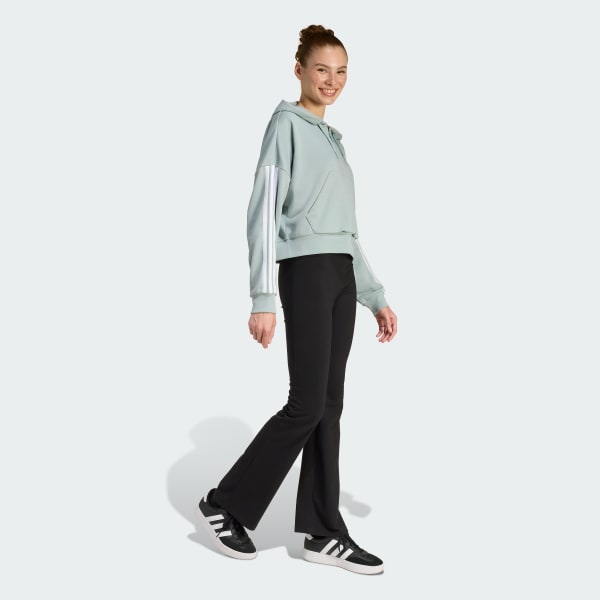 Green Essentials 3-Stripes French Terry Quarter-Zip Hoodie