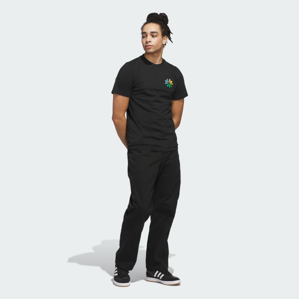 Preto Camiseta Skate Pinwheel Trefoil