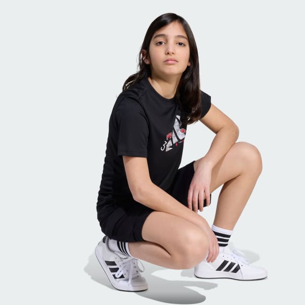 Noir T-shirt graphique camo CLIMACOOL Enfants