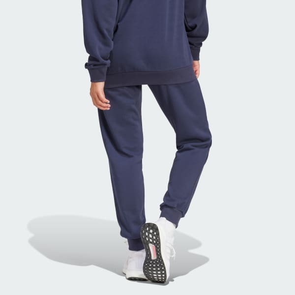 modrá French Terry Print Regular Joggers
