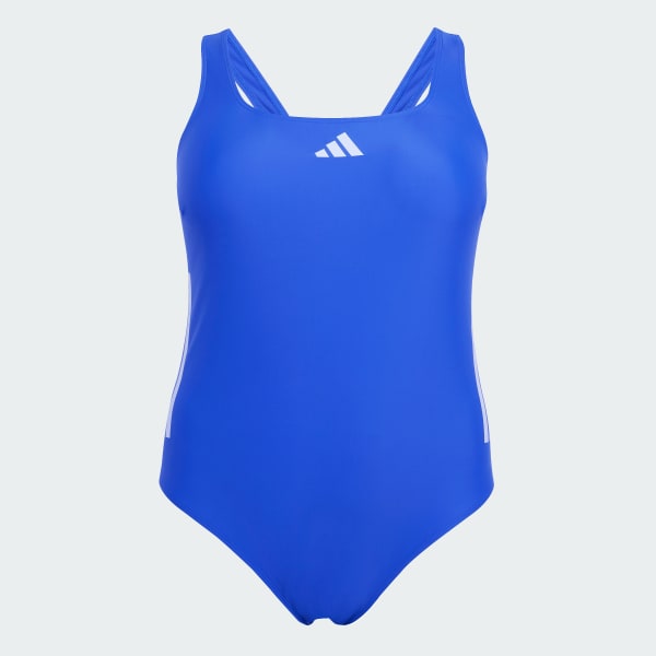 Bla 3-Stripes C-Back Badedrakt (store størrelser)