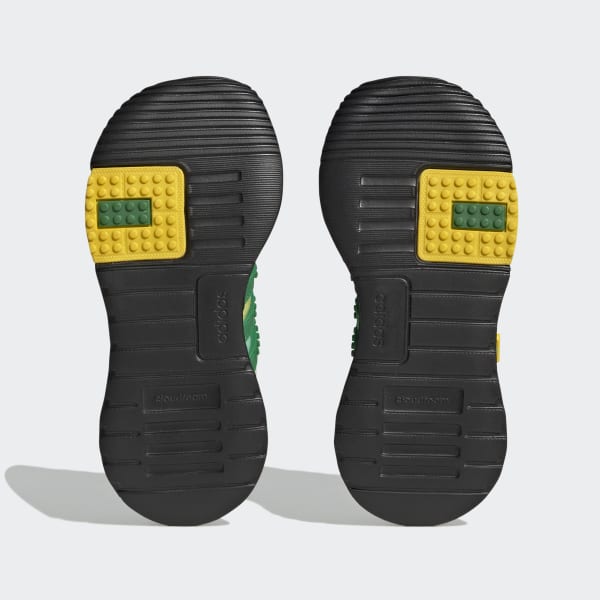 Vert Chaussure à lacets élastiques et scratch adidas x LEGO® Racer TR21