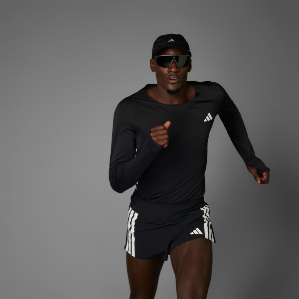 Schwarz Adizero Running Gel Pocket Shorts