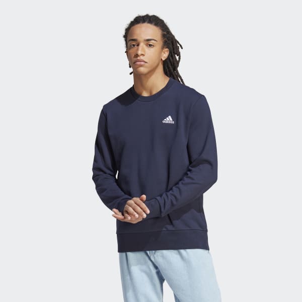 adidas Essentials French Terry Embroidered Small Logo Sweatshirt - Blue ...