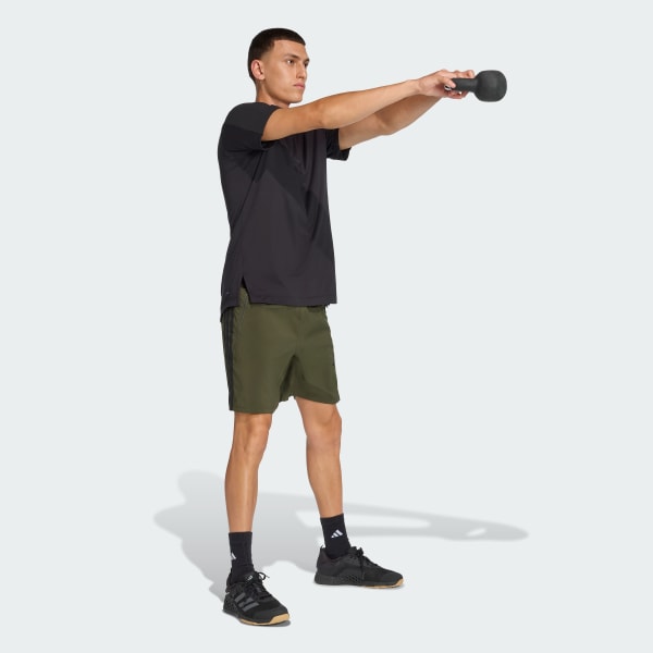 Green Essentials Training 3-Stripes Woven Shorts