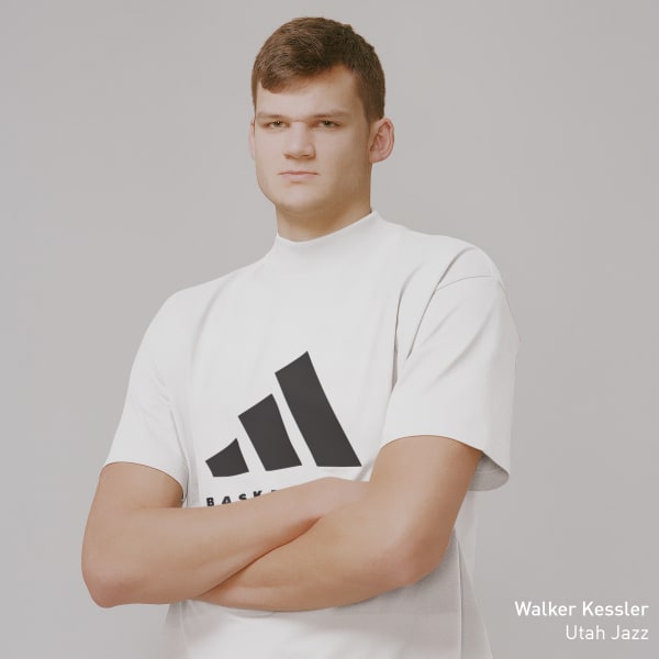 Weiss adidas Basketball 001_T-Shirt