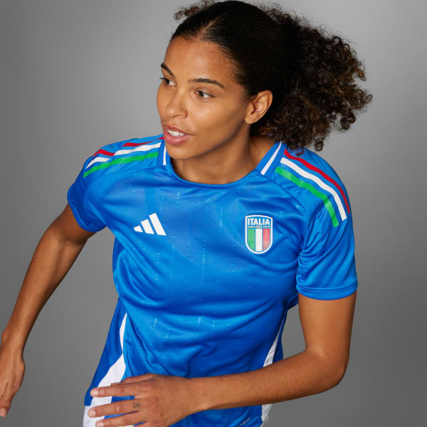 Bleu Maillot Domicile équipe féminine Italie 2024 Authentique