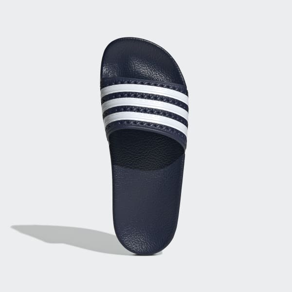 adidas slippers blue and white