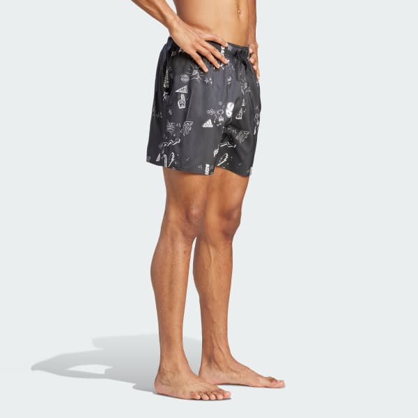 adidas Brand Love CLX Short-Length Swim Shorts - Black | adidas UK
