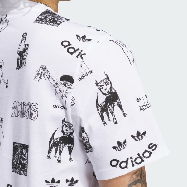 adidas Dill Graphic Tee - White | Free Shipping with adiClub