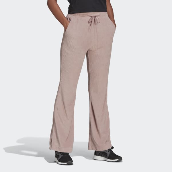 Purple Hyperglam Rib Velour Flared Leg Pants