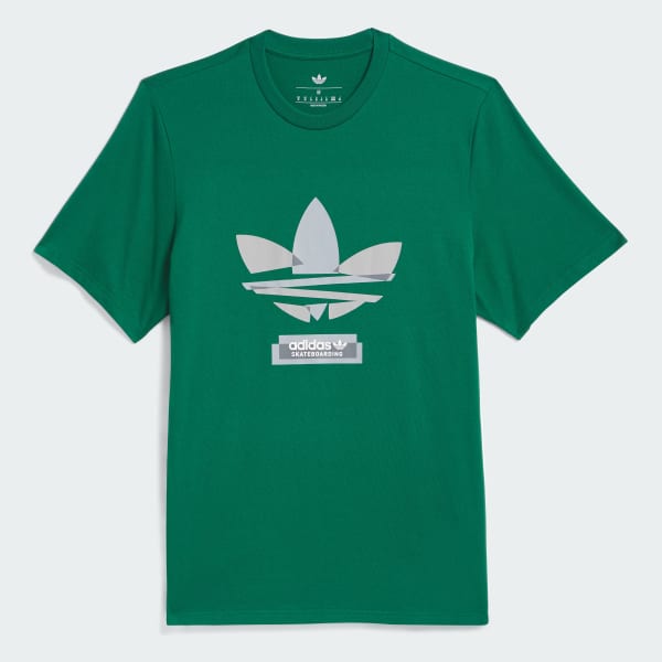 Verde Camiseta Skateboarding Trefoil