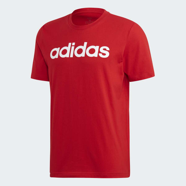 adidas ESSENTIALS LINEAR LOGO TEE Red adidas New Zealand