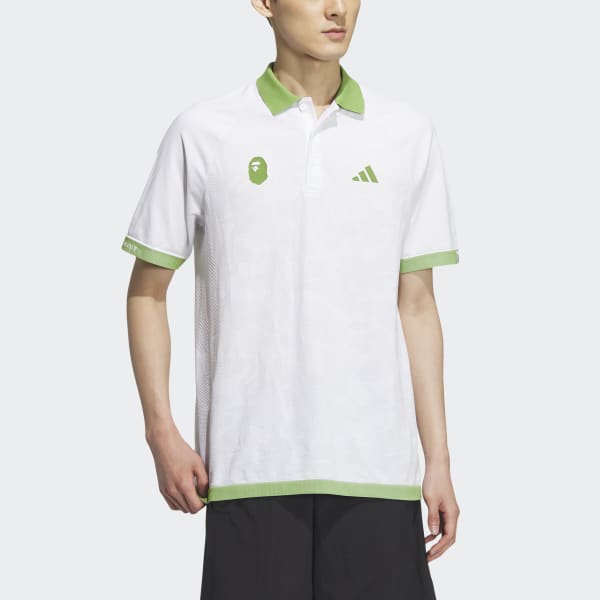 adidas BAPE x adidas Short Sleeve Golf Polo Shirt White adidas Singapore