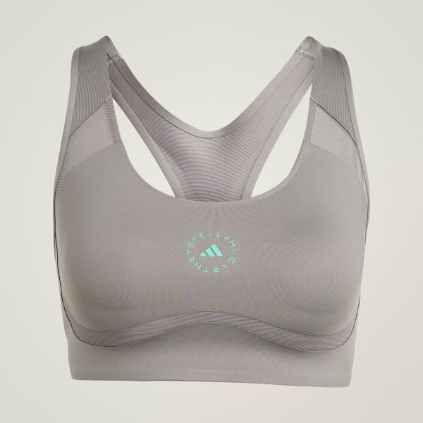 Abu-abu Bra Training Medium Support adidas by Stella McCartney TruePurpose Power Impact