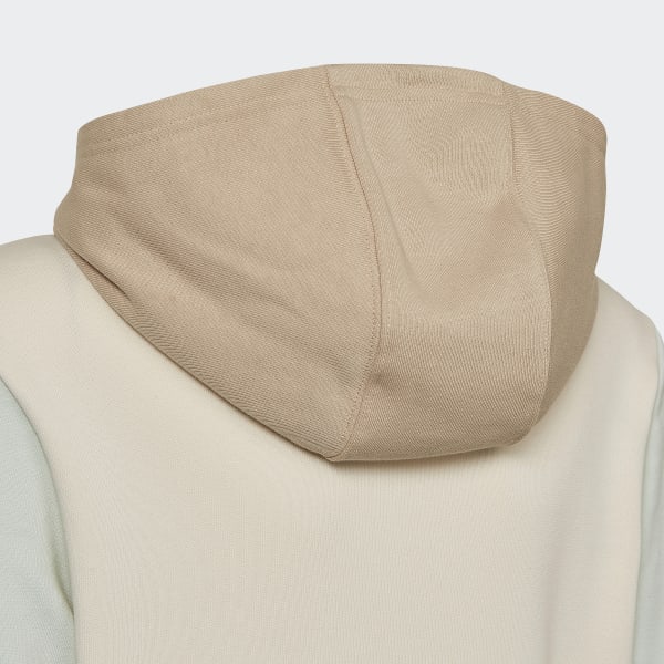Beige Colorblock Hoodie
