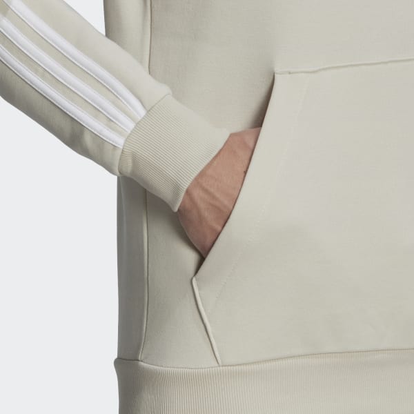 Beige Essentials Fleece 3-Stripes Hoodie 31283