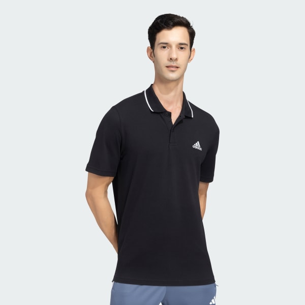 adidas Pique Polo T Shirt - Black | adidas India