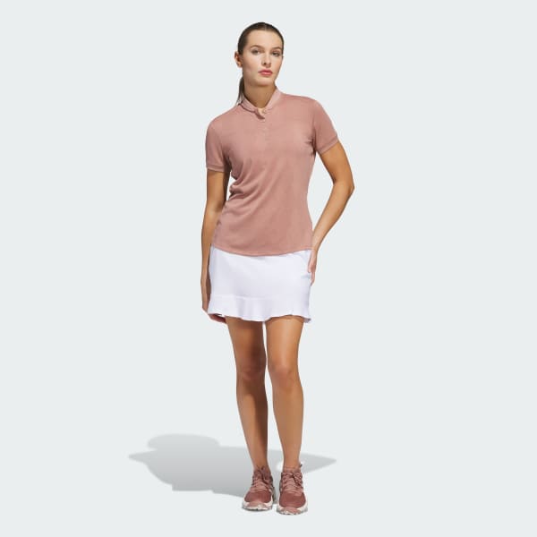 adidas Ultimate365 Diamond Jacquard Polo Shirt - Pink | Free
