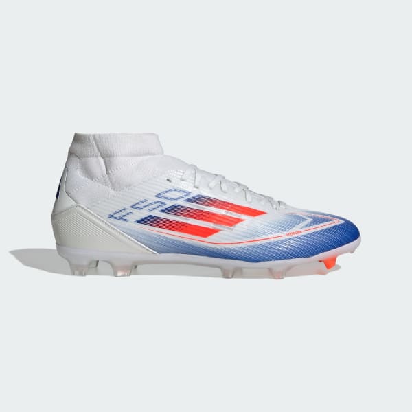White F50 League Mid-Cut Firm/Multi-Ground Boots