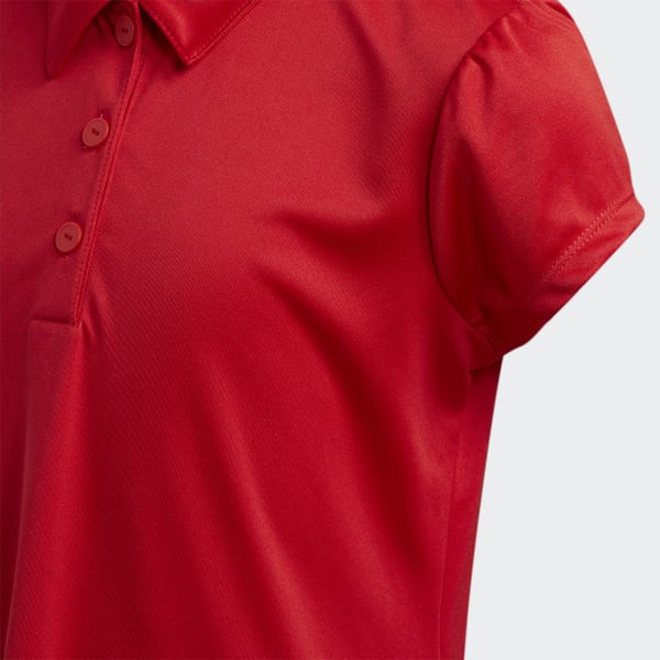 Red Girls' Performance Primegreen Polo Shirt