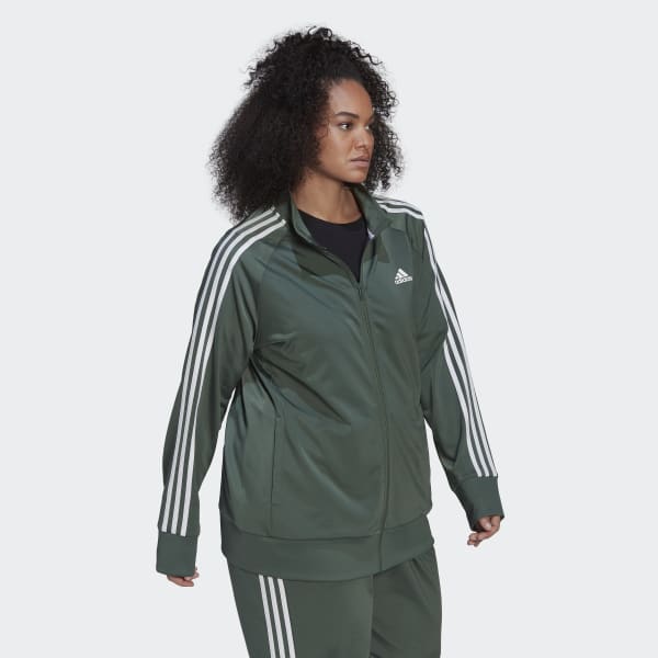 Women's green adidas track jacket Clearance