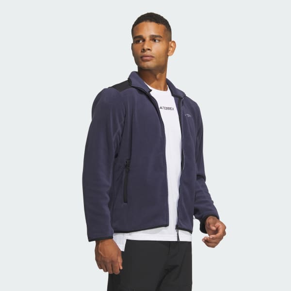 Blue Full-Zip Polar Fleece Jacket