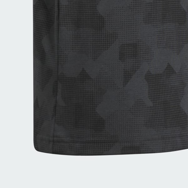 Grey Printed Scripted Polo Shirt Kids