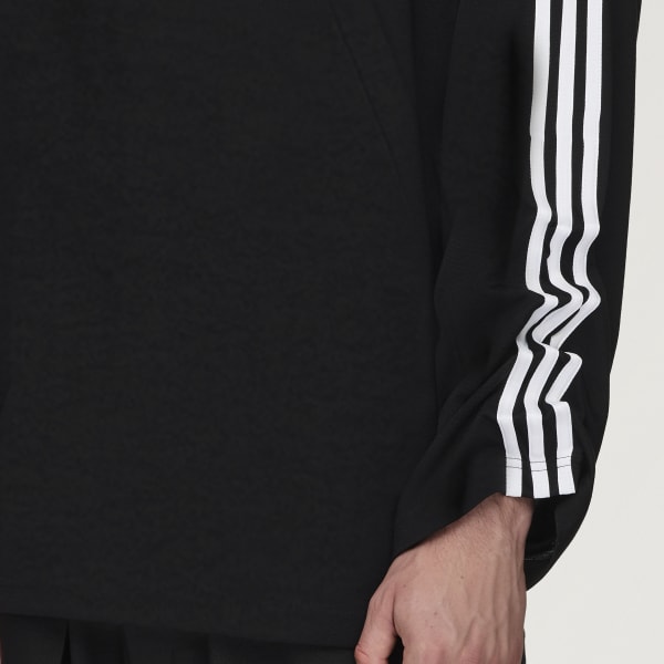 adidas Y-3 Hooded Track Top 3-Stripes - Black | Free Shipping with