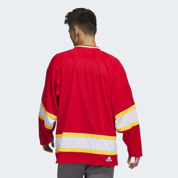  Calgary Flames Blank Red Youth Home 1 Stripe Team
