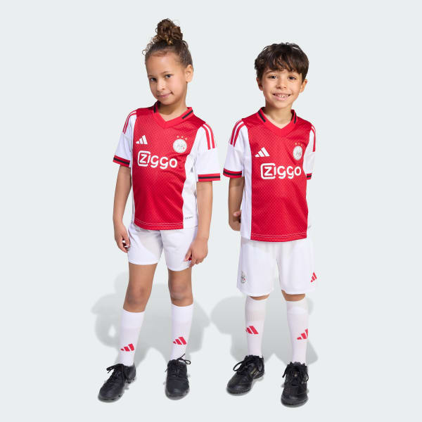 Bialy Zestaw Ajax Amsterdam 25/26 Home Mini Kids