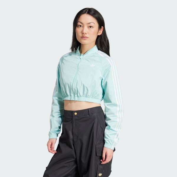 Turquoise Adicolor Teamgeist Cropped Track Top