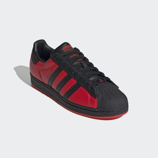 adidas black and red superstar