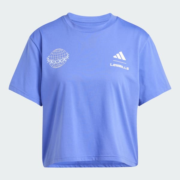 アディダス Les Mills チーム グラフィック半袖Tシャツ - ブルー