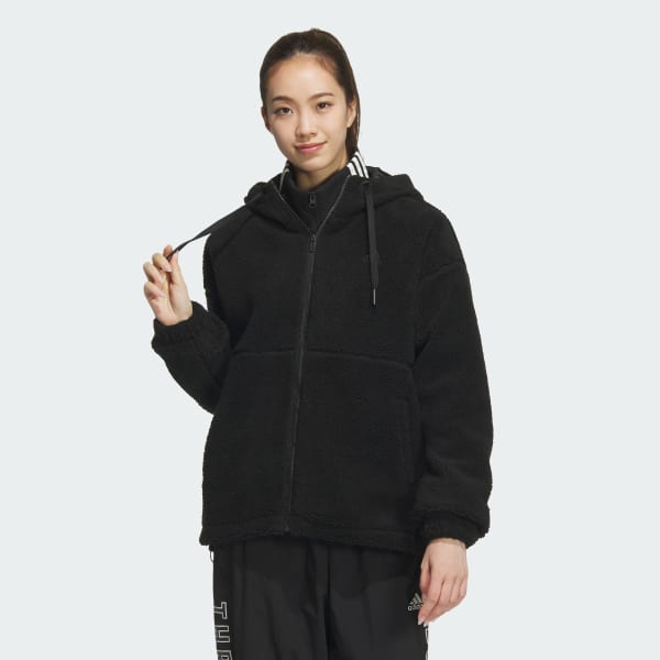 ◆正規品◆ADIDAS LOUNGE WARM BOA JACKET(W)◆関税/送料無料◆ アディダス ワーディングパック ルーズフィット ボアジャケット