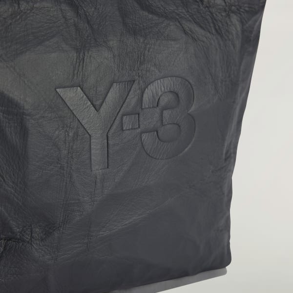 Black Y-3 Crinkle Leather Mini Bag