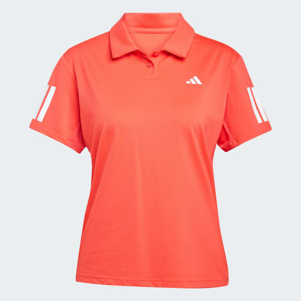 Rojo Playera Polo de Tenis Club Climacool 3 Franjas