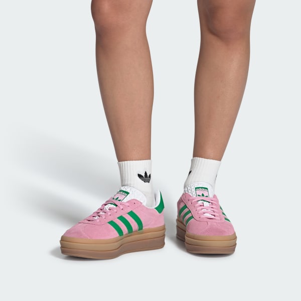 Pink suede adidas gazelle sales