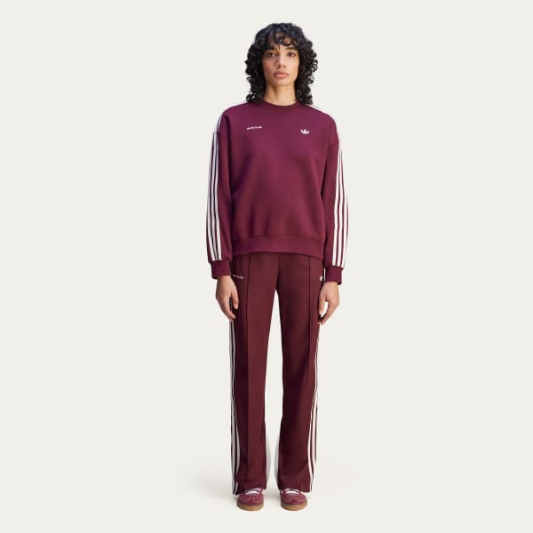 Burgundy adidas x Sporty & Rich Track Pants
