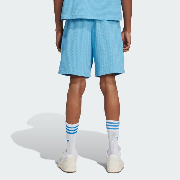 Bleu Short gaufré Trèfle Essentials