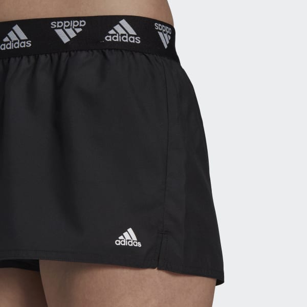 Black Branded Beach Shorts
